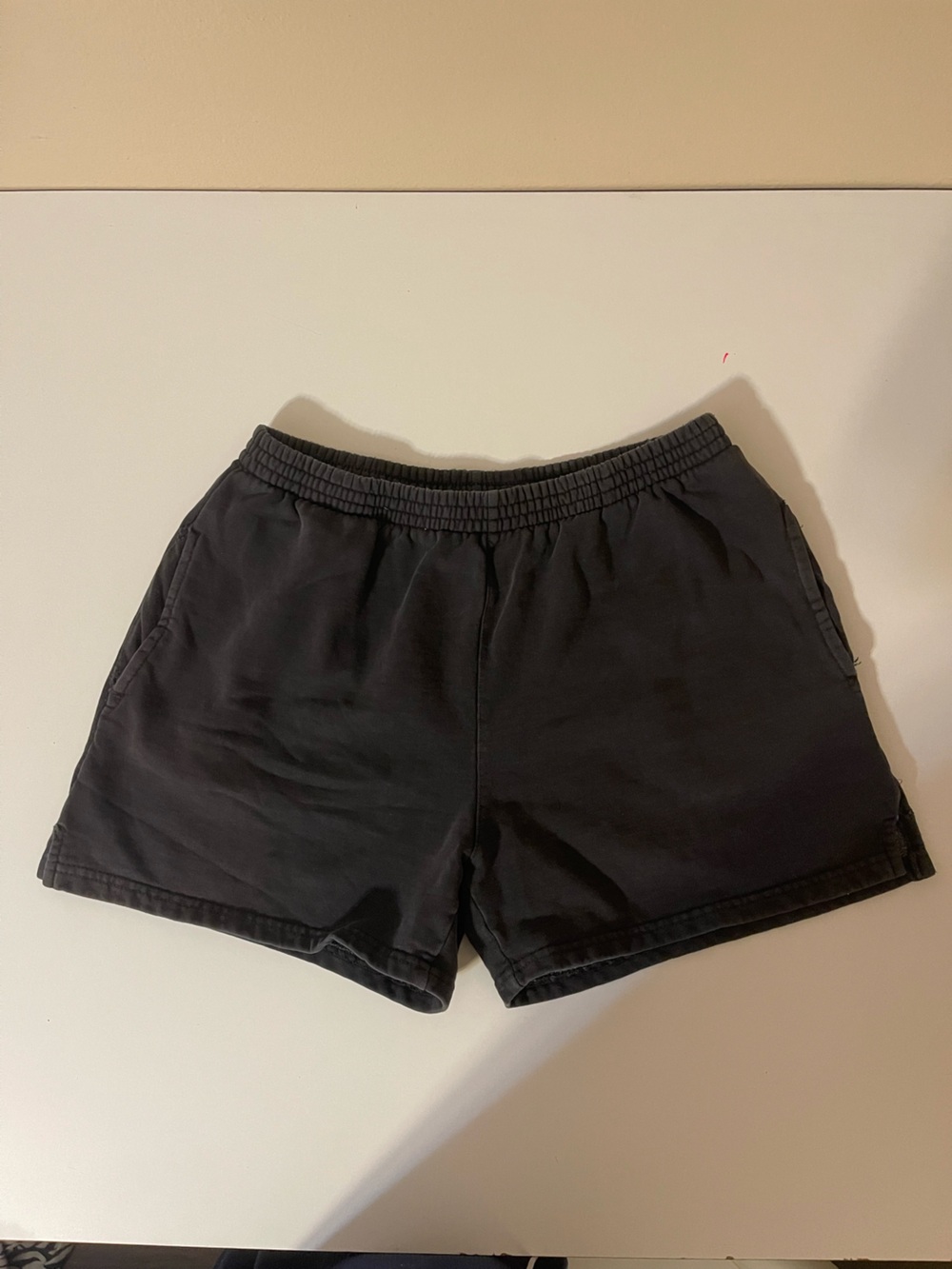 John Galt Charcoal Grey Elastic-Waist sweat shorts